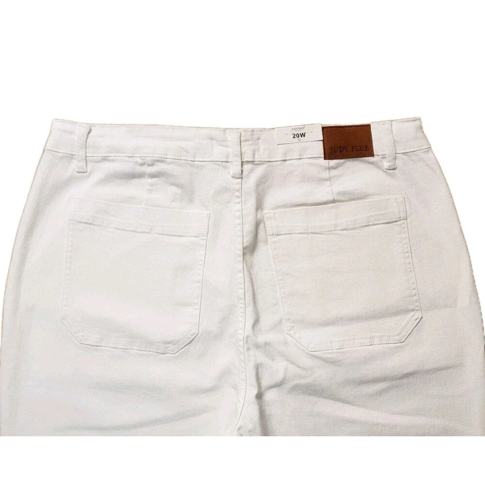 Judy Blue Little White Lies HW Double Cuff Stretch Denim Jogger Women's Size 20W